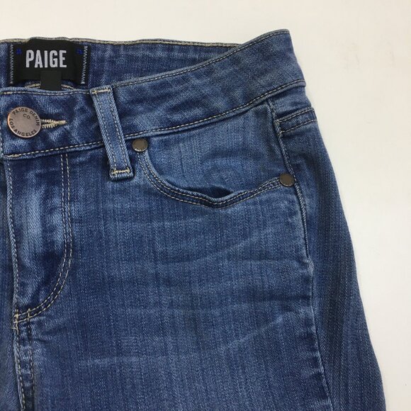 PAIGE Premium Denim Lex Wash 5 Pocket Logo Hardware Verdugo Ultra Skinny Jeans - Picture 7 of 13